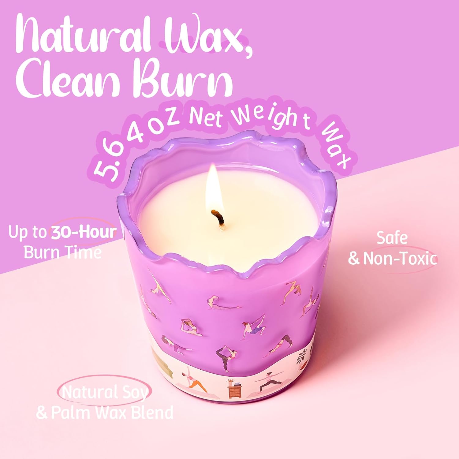 M&SENSE Lavender Citrus Scented Candles - Image 2